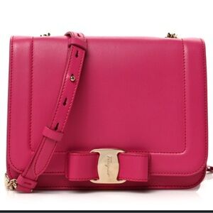 Pink Leather Shoulder Bag